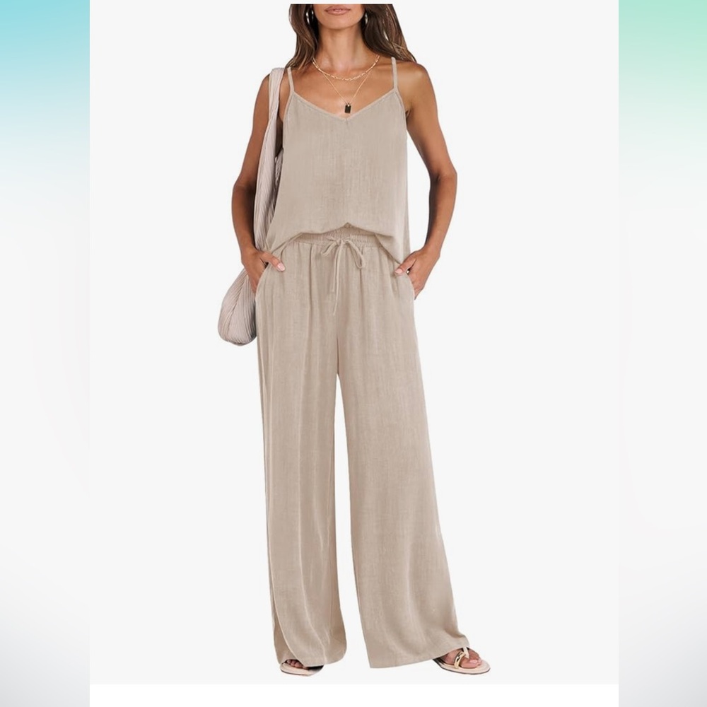 2 Piece Linen Lounge Set Sz M